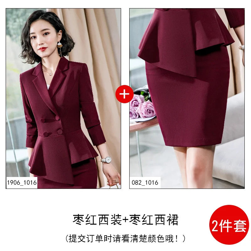 Fashion Red Pant Suits For Women