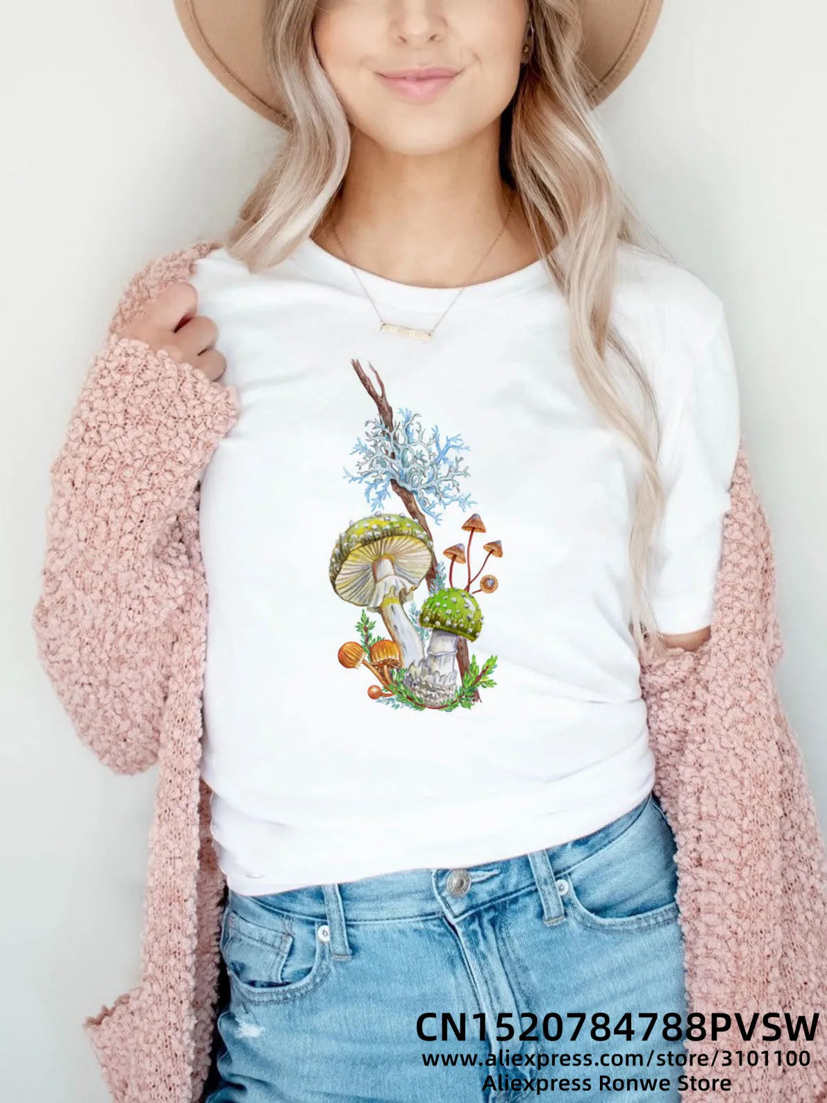 Flower Butterfly Women Print T-shirt